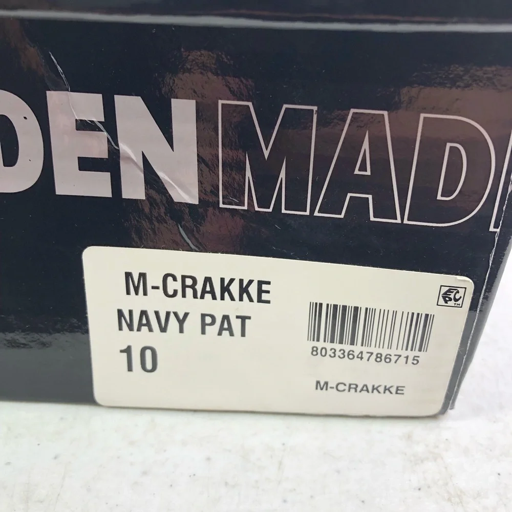 STEVE Madden Crakke Navy Patent Leather Shoes